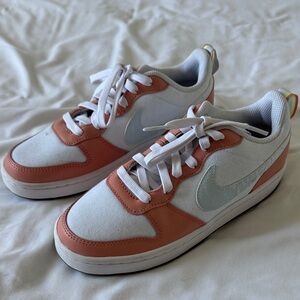 Nike Kids' White and Coral Sneakers